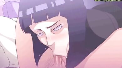 'Miko Hentai: Hinata Sucks Dick'