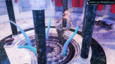 'The Temptation of Lara Croft - Seduced by a Monstrous Tentacle'