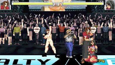 Tifa Lockheart and Aerith Gainsborough engage in a heated sexual competition, each trying to outdo the other with their skills and techniques.