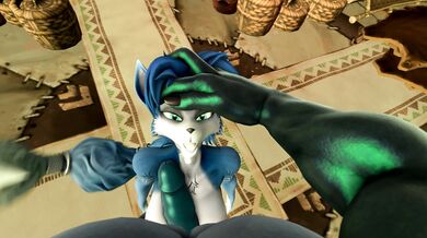 '"Euphoric Erotica" - Krystal devours the Lizard Man with her Creamy Cum'