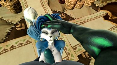 '"Euphoric Erotica" - Krystal devours the Lizard Man with her Creamy Cum'