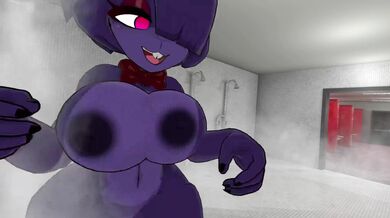 "Joey and his bouncy boobs enjoy a soapy romp in the shower with his best friend."