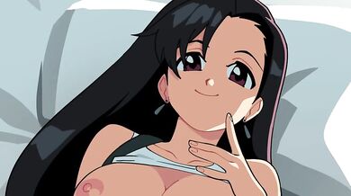 The hentai Porn scene begins with Tifa and Cloud lying in bed, their bodies entwined as they kiss passionately.
