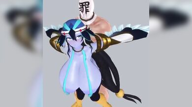 'The Fleshy Embrace of Lyrilusc and Ensemblue, with the help of their little friend Robin (Little Ruitara)'