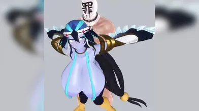 'The Fleshy Embrace of Lyrilusc and Ensemblue, with the help of their little friend Robin (Little Ruitara)'