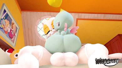 "Sexy baker Cheese gets licked and spread all over by Cream the Milk Maid."