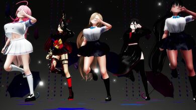 The ecstasy of four girls!