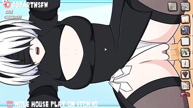 'Inside Yorha's Doggy Style, Dripping Creampie House'