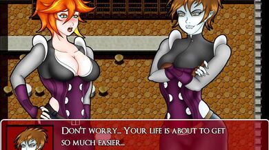 The Crimson Veil Vampire Hunter, Artemis, loses her battle with the seductive Iris, who hypnotizes her into submission.