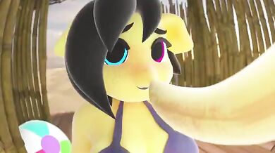 "Our vacation JUST started and Itzspecky is ALREADY having fun! 0w0"