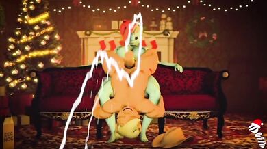 "Sexy Santa Gifts Her Screwing Elf Suit!"