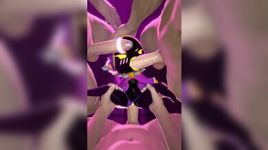 'Pleasure slaves of Malice Gang banged by evil mistress Nottanj and her minion pinkmoth, in a twisted orgy of pain and pleasure!'