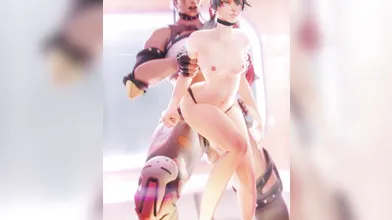 'Kira and Junkrat's Steamy Encounter in the Queen's Room - Overwatch Hentai'