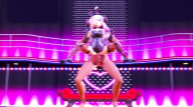 "Twerk Queen and Her Dancing Friends Get Cummed on by Huge Bukkake Crowd in MMD Animation"