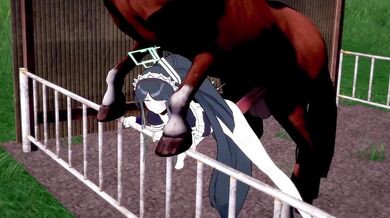 Watch as Alice and her animal friends engage in a steamy, hot threesome!