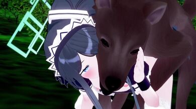 Watch as Alice and her animal friends engage in a steamy, hot threesome!