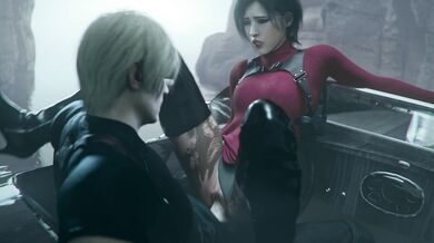 "Reunion of Two Old Lovers Turns into a Hot Threesome with Ada and Leon Caught in the Act!"