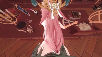 Rewritten as: "Yae and Miko's X-treme NTR adventure with Hilichurl"