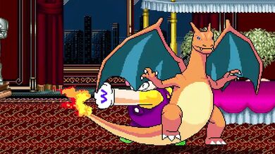 "Wario's Big Mouth Lands Him in a Hot Mess with Charizard's Cock!"