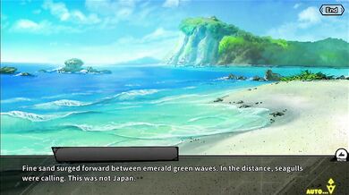 "Jade on the Beach: A Yuri Romance between Hisui and Taimanin RPGX"