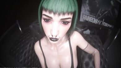 "Dark Elf Ela Bosak from Rainbow Six Siege, Taking on Her Enemies with a Steely Gaze and Hardcore Focus!"