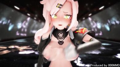 "A hot blonde teases her boyfriend with a sexy striptease, but when she reaches for his hard cock he can no longer resist her charms."