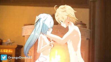 'The Sexy Adventures of Faruzan and Aether, with Orange Donut 33'