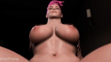 Watch as Zarya, the Russian tank, takes a ride on Hanzo's cock in this steamy Overwatch porn video.