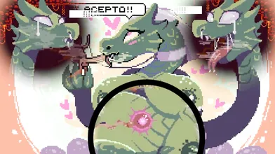 In this steamy scene, a young adventurer finds himself drawn into the lair of an enormous dragon, ready to claim his prize... her pussy.
