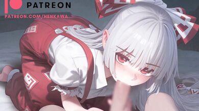 Fujiko's Love Triangle with Mokou and Reimu in the Touhou Universe