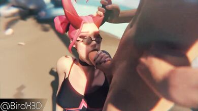 "One surfer's encounter with a sexy witch who gives him a magical blowjob, featuring X-rated 3D graphics."