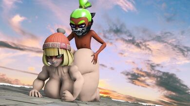 'Inkling Boy and Min Min engage in a passionate fuckfest while dressed as Super Smash Brothers characters'