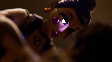 'Busty Ballora after her intense dance performance'