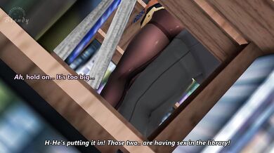 "Lustful Librarian: Akiha's Secret Desires Revealed in the Stacks"