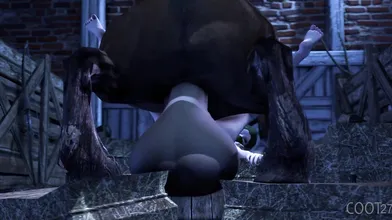 Bruceyboi654's drunk horse sex with Kerillian gets wild!