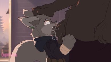 "Sexy Asian schoolgirl gets fucked in the ass by a giant dildo while she sucks on her Uwu plushie."