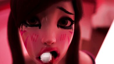 After a successful capture point defense, D.va celebrates by getting down and dirty with her favorite sex toy...