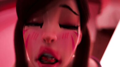 After a successful capture point defense, D.va celebrates by getting down and dirty with her favorite sex toy...