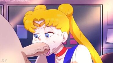 "Reborn as a Sex Toy! Sailor Moon's Blowjob Odyssey with the Orange Peeler"