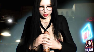 Rewritten as: "Bold and Beautiful: A Korean Girl Gives Hand Jobs with Sexy Glasses"