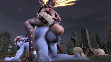 "Mouth-watering Widowmaker and Mercy's Seductive Spell in the Kitchen - HeisenBurger"