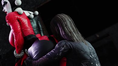 The anal worship and fucking of Harley Quinn and Talia al Ghul in 3D animation.