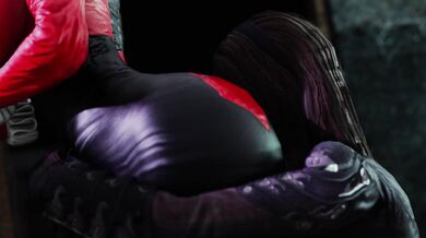 The anal worship and fucking of Harley Quinn and Talia al Ghul in 3D animation.