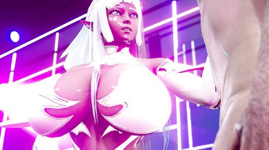 'Elven Mistress Eleonor is surrounded by hunks and fucked in every hole%'