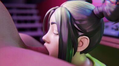 Billie Eilish from Fortnite Gives you Head in her Studio