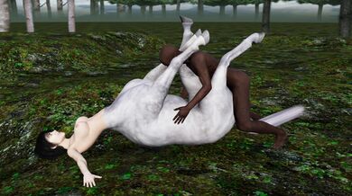 "A Centauress Gets Double Penetrated by a Black Stallion"