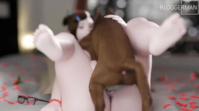 'MILF Teases Her Furry Friend with a Lesson in Love Making'