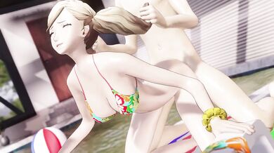 "A Hazy Afternoon at the Swimming Pool: Anne Gets Fucked by Two Strangers"