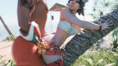 'The Stealthy Clobbering of Kiriko at the Beach'