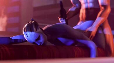 'Liara T'soni is taken advantage of at a wild party'